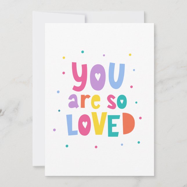 Tarjeta Colorido, Eres Tan Amado (Anverso)