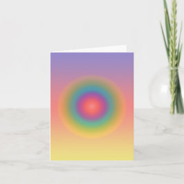 Tarjeta Colorido espacio de círculo concéntrico arcoiris