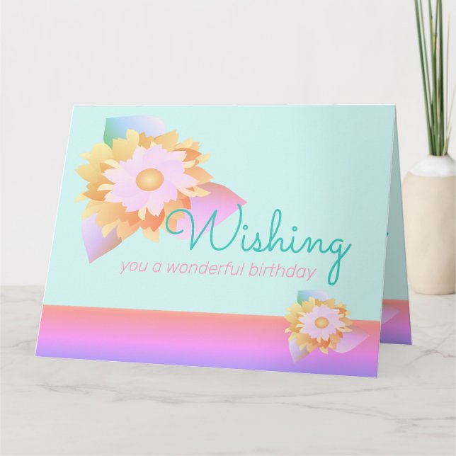 Tarjeta Colorido estilo arcoiris (Anverso)