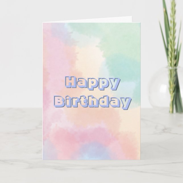 Tarjeta Colorido, Feliz Cumpleaños  (Anverso)