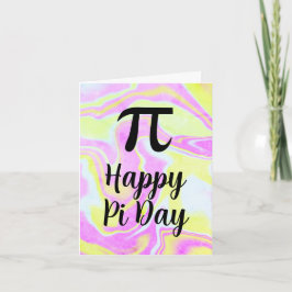 Tarjeta Colorido Feliz Día Pi