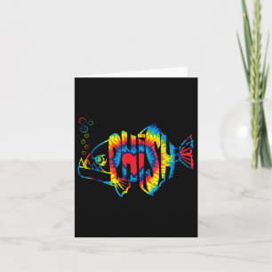 Tarjeta Colorido Phish-jam, Tie-dye Tee For Fisherman, Fis