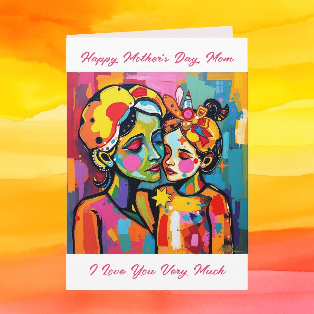 Tarjeta Colorido resumen del Día de la Madre Sentimental (Subido por el creador)