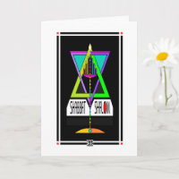 Colorido Shabbat Shalom Menorah En Magen David
