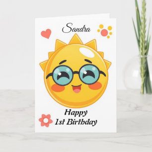 Tarjeta Colorido Sunshine Feliz cumpleaños