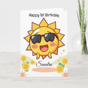 Tarjeta Colorido Sunshine Feliz cumpleaños