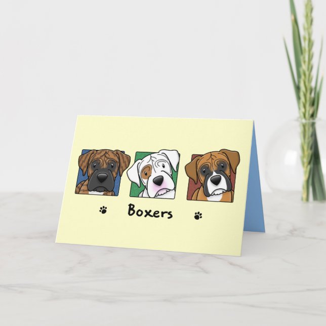 Tarjeta Coloridos Personalizados Boxers (Anverso)