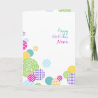 Coloridos puntos estampados Feliz cumpleaños Nana