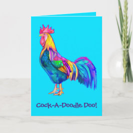 Tarjeta Colorous Happy Birthday Rooster