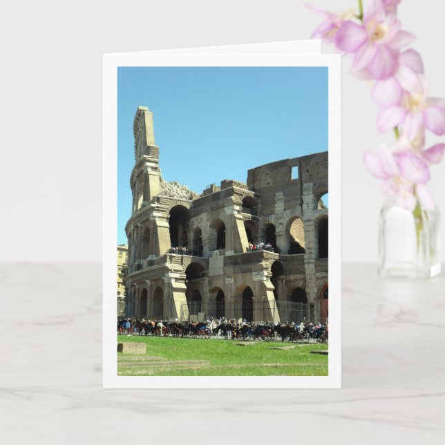 Tarjeta Colosseo Romano En Roma, Italia (Orquídea)