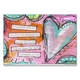 Tarjeta Colossian 3:23/Horizontal 3,5" x 5"