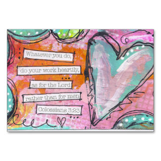 Tarjeta Colossian 3:23/Horizontal 3,5" x 5"