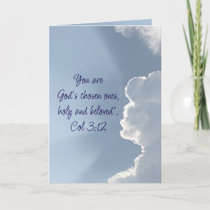 Tarjeta  Colossianos 3:12 Cita inspiradora de la Biblia en