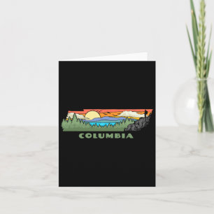 Tarjeta Columbia Tennessee Naturaleza Retro de Senderismo 