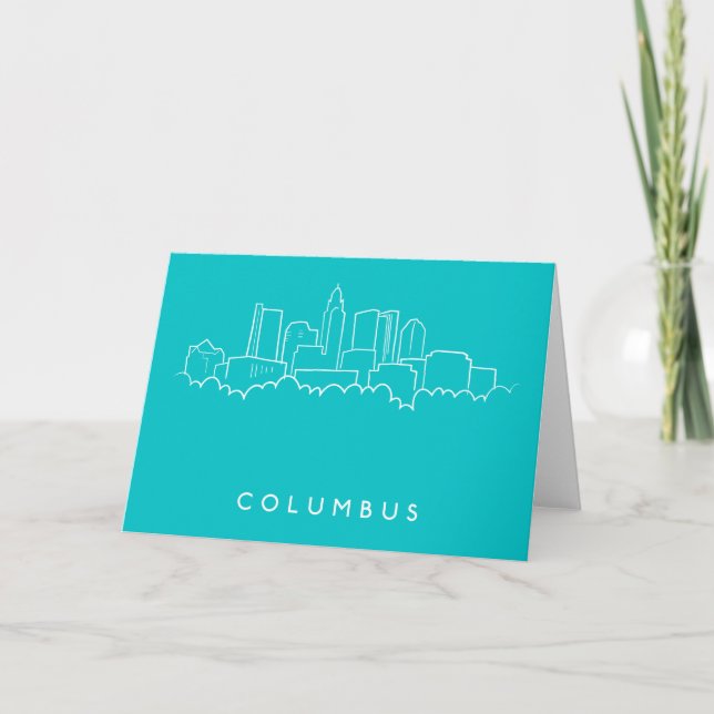 Tarjeta Columbus, Ohio Skyline (Anverso)