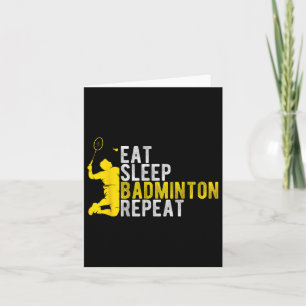 Tarjeta Coma El Entusiasta De Badminton De Repetición En