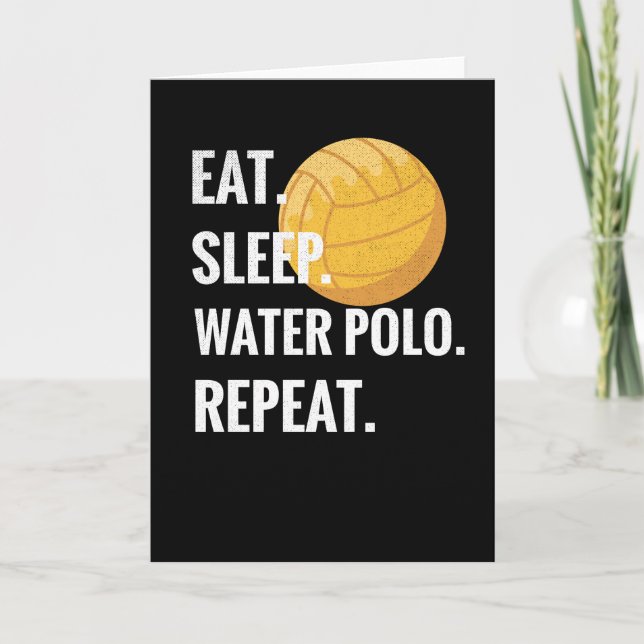 Tarjeta Coma el regalo del Jugador de Polo de Agua para Do (Anverso)