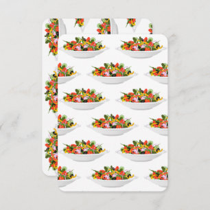 Tarjeta Coma más plantas con letras de motivación de ensal