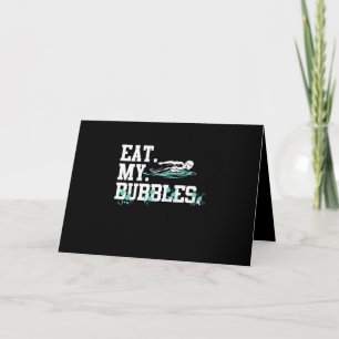 Tarjeta Coma Mis Burbujas Graciosa Natación Regalo Diseño