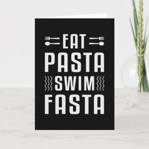 Tarjeta Coma Pasta Natación Fasta Natación Natación Divert