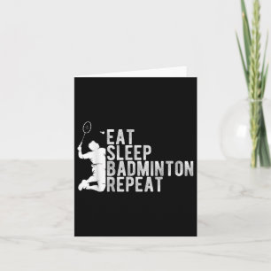Tarjeta Coma Sleep Badminton Repetir la Entusiasta De Badm