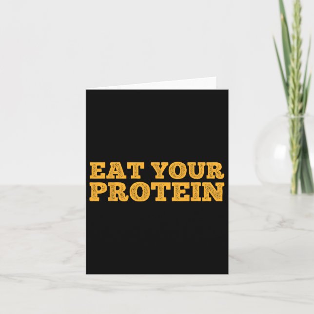 Tarjeta Coma Su Proteína Proteína Edificio Músculo Fitness (Anverso)