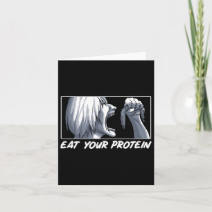 Tarjeta Coma tu proteína Anime Gym Manga Bodybuilding Fitn