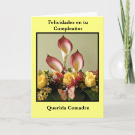 Tarjeta Comadre del querida de los cumpleaños del en tu de