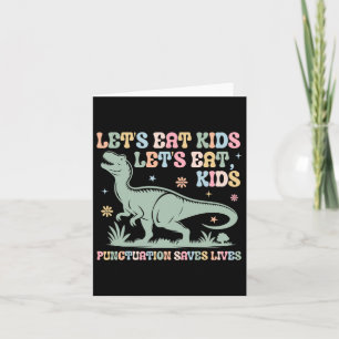 Tarjeta Comamos la puntuación de niños salva vidas Grammar