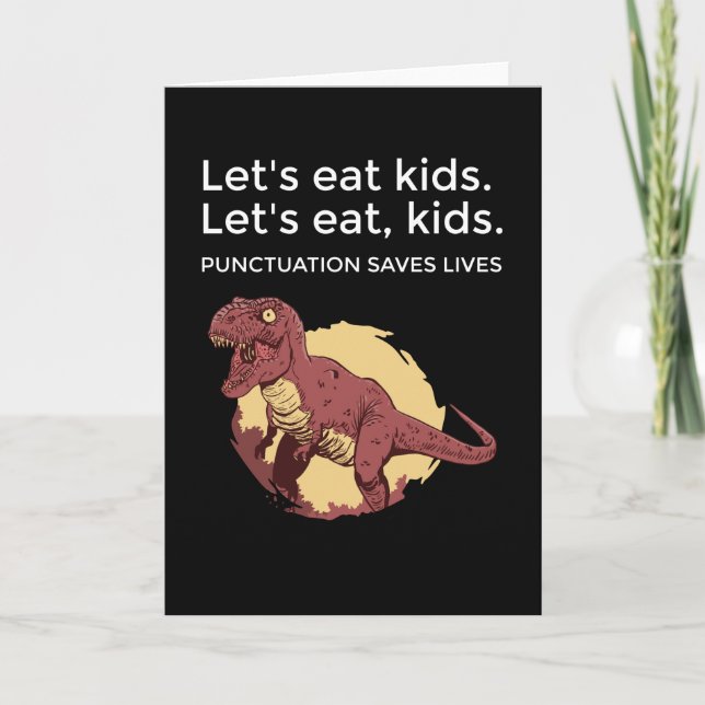 Tarjeta Comamos la puntuación infantil salva vidas diverti (Anverso)