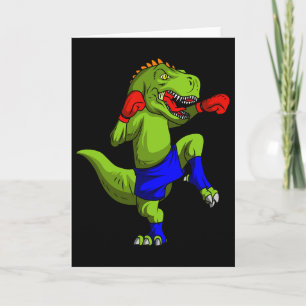 Tarjeta Combatiente de Muay Thai Mma T-rex Arte Marcial Mi