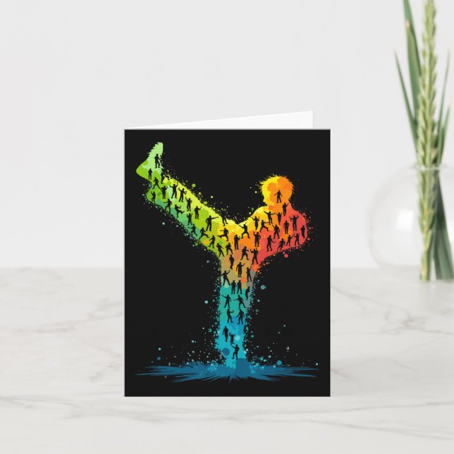 Tarjeta Combatiente del Karate de las Artes Marciales (Anverso)