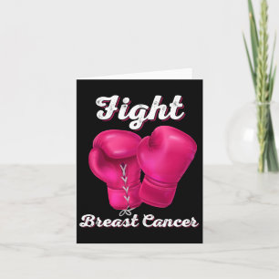 Tarjeta Combatir el cáncer de mama Boxear guantes de cánce