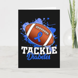 Tarjeta Combatir la Diabética Azul Diabetes Tipo 1 Guerra 