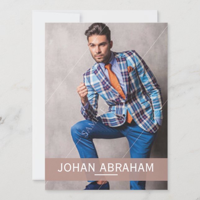 Tarjeta combinada de modelado de moda (Anverso)