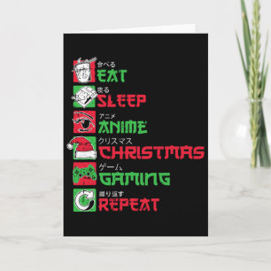 Tarjeta Come Anime Juego Navidad Pijama X-mas Holi