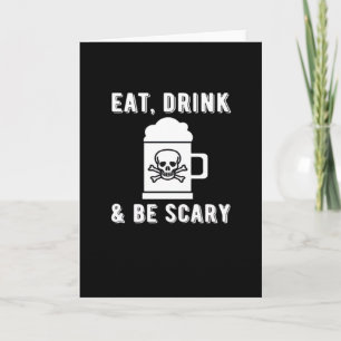 Tarjeta Come Bebe Y Sé Espantoso Cerveza De Halloween Vint