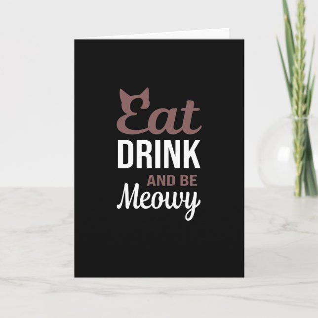Tarjeta Come Bebe Y Sé Meowy Estilo Creativo (Anverso)