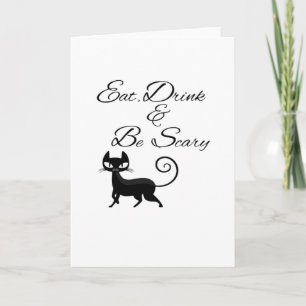 Tarjeta Come Bebe Y Sé Un Gato Espeluznante Divertido Lind