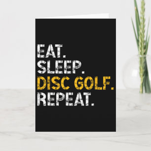Tarjeta Come Disc Golf Repite Jugador de Disc Golf Diverti