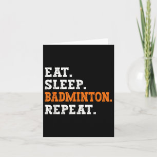 Tarjeta Come Dormir Bádminton Repetir Diseño Deportes Entu
