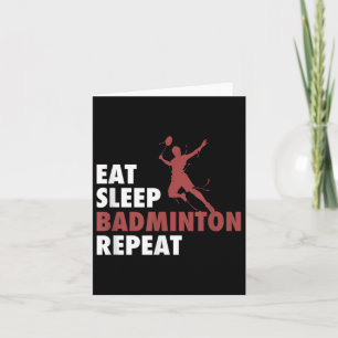 Tarjeta Come Dormir Bádminton Repetir Raqueta de Bádminton