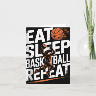 Tarjeta Come Dormir Baloncesto Repetir, Jugador, Chicos, C