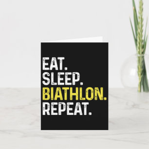Tarjeta Come Dormir Biatlón Repetir Divertido Atleta De Bi