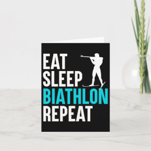 Tarjeta Come Dormir Biatlón Repetir - Eslogan De Esquí Dis