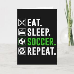 Tarjeta Come Dormir Fútbol Repite Jugador de Fútbol Divert