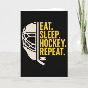 Tarjeta Come Dormir Hockey Repite Para Jugadores De Hockey