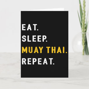 Tarjeta Come Dormir Muay Thai Divertido Regalo de Camiseta