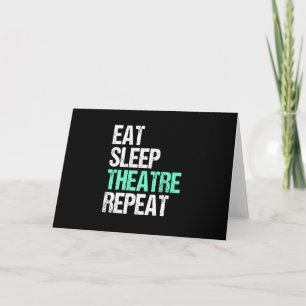 Tarjeta Come Dormir Teatro Repetir Regalo Actor Divertido 