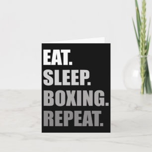 Tarjeta Come. Duerme. Boxeo. Repite. Boxeo